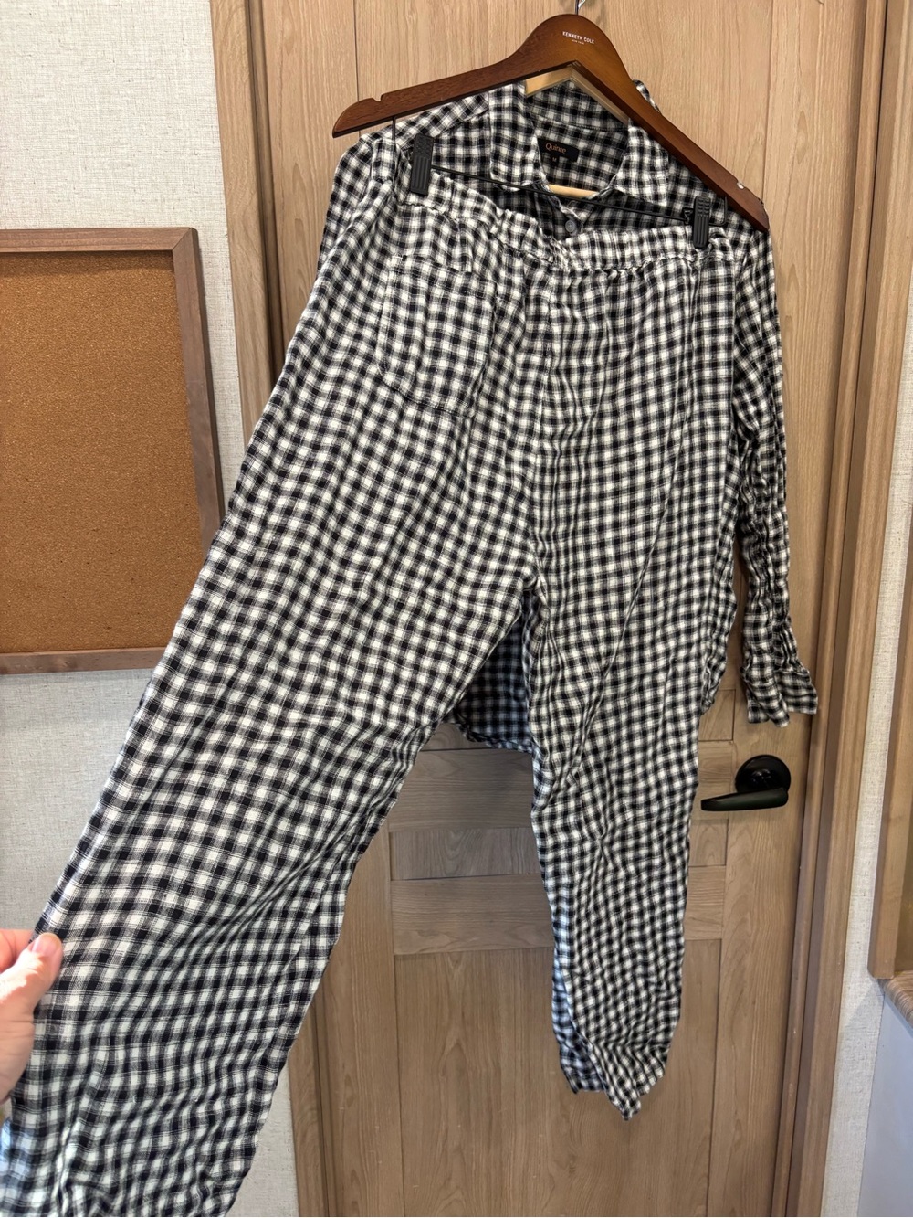 Quince Linen Pyjama Lounge Set M Soft French Countryside Cottagecore Gingham